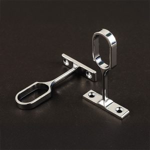 H0115 Oval Pipe Clothes Closet Rod Flange Holder Support Oval Pipe Clothes Closet Rod Flange Holder Support