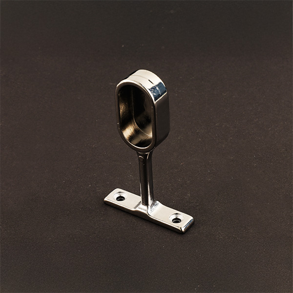 H0215CP END Oval Pipe Clothes Closet Rod Flange Holder Support END Oval Pipe Clothes Closet Rod Flange Holder Support