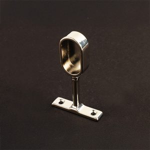 H0215NP END Oval Pipe Clothes Closet Rod Flange Holder Support END Oval Pipe Clothes Closet Rod Flange Holder Support
