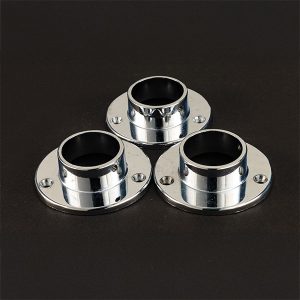 H0232CP Closet Wardrobe Rod Flange Socket Bracket Support Holder for Pipe Closet Wardrobe Rod Flange Socket Bracket Support Holder for Pipe