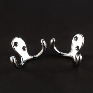 Double Clothes Hooks Chrome