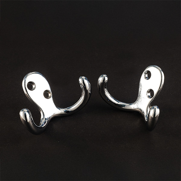 Double Clothes Hooks Chrome