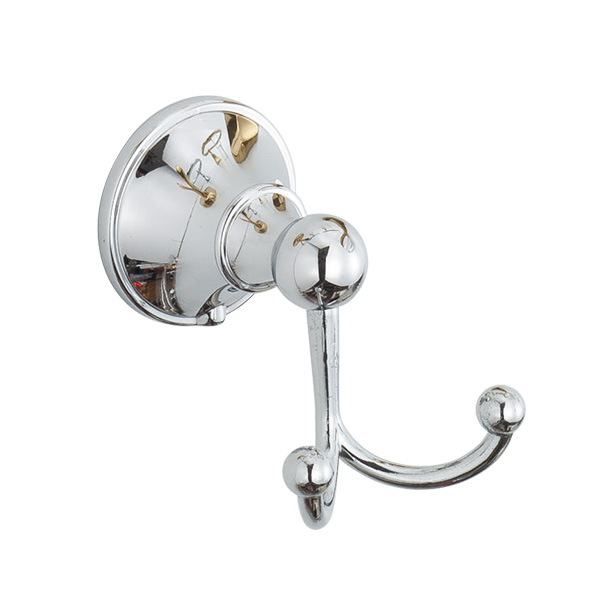 B200-3 Handmade Modern Chrome Double Robe Hook / Wall Hook