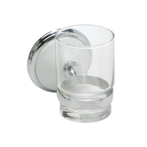 B300-1 Modern Minimalist Chrome Glass Holder