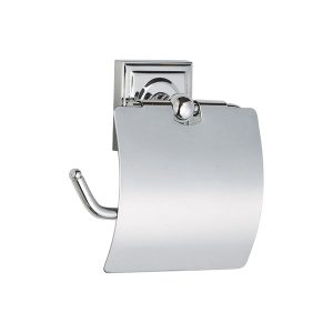 B400-1 Modern Chrome Wall-Mounted Toilet Paper Holder with Cover