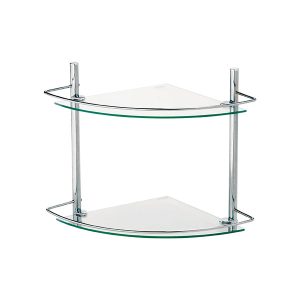 B600-1 Modern Minimalist Chrome Glass Shelf